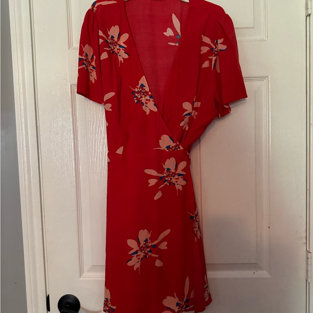 Chelsea28 Red Flutter Sleeve Midi Sundress